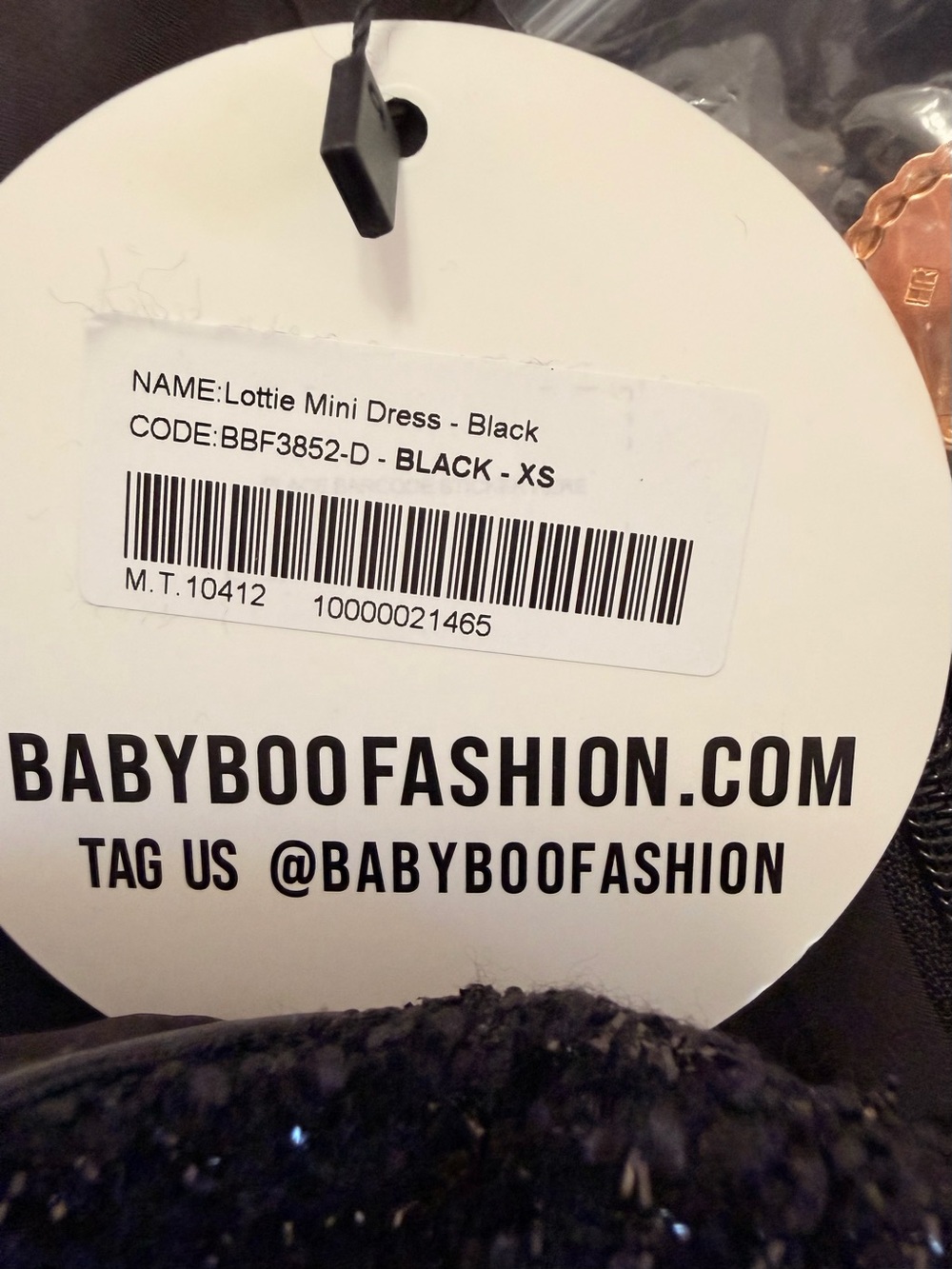 NWT Babyboo Lottie black strapless mini dress - Picture 6 of 10